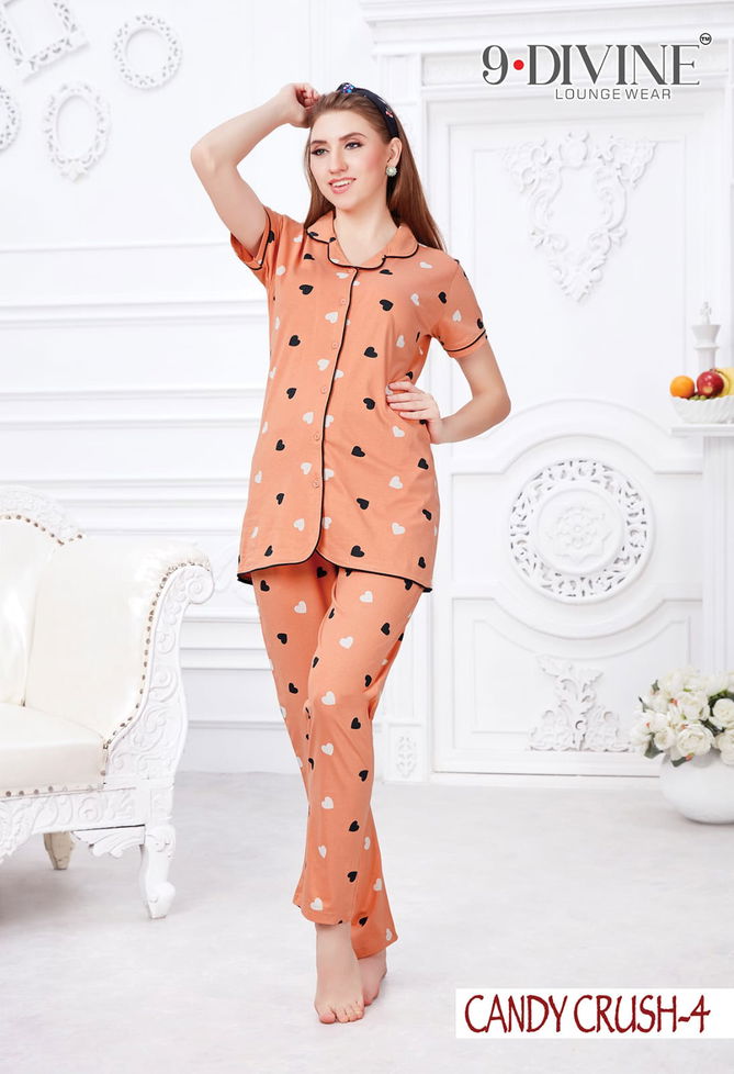 9 Divine Candy Crush  Night Suits Daily Wear Cotton Printed Collection